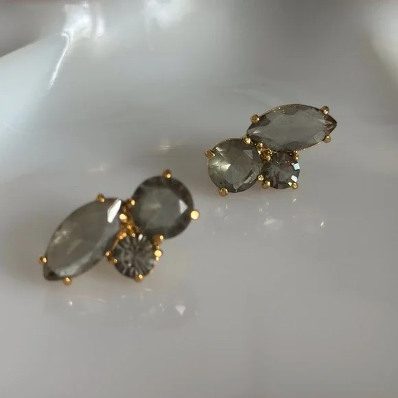 Kate Spade Gold and Gray Earrings - Picture 3 of 4